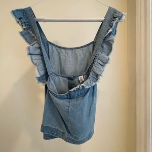 BP denim top with open back